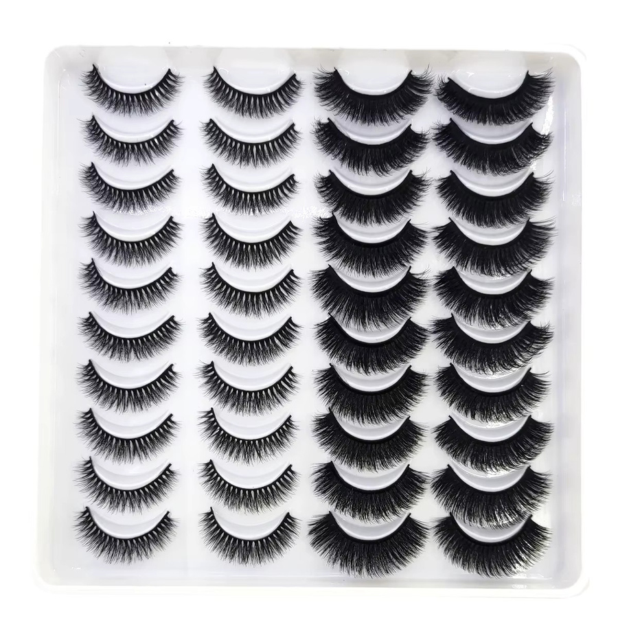HBZGTLAD Kunstwimpern, Black, 20 Paar, Unisex - Bild 2