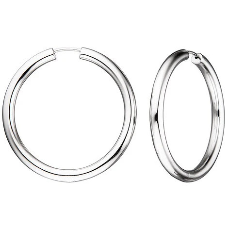 Colfem Creolen, 925 Silber, rund, Unisex - Bild 1
