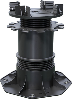 Terracon Terrassenlager CLIP verstellbare Stellfüße aus Kunststoff in Schwarz, B/T/H: 19 x 19 x 14,5 - 22,5 cm - Bild 1