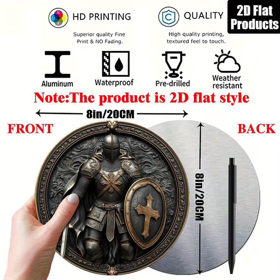 CIFBUY Spartacus Warrior Vintage Aluminiumschild als runde Wandkunst Plakette in Multicolour - Bild 2
