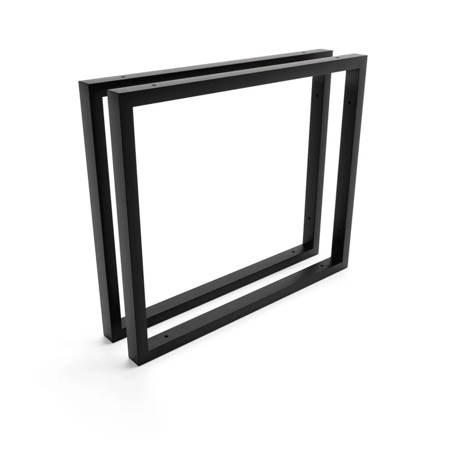 HEVVA Waschtischhalterung REUSS 2er Set Schwarz Matt, Tiefe: 50 cm - Bild 2