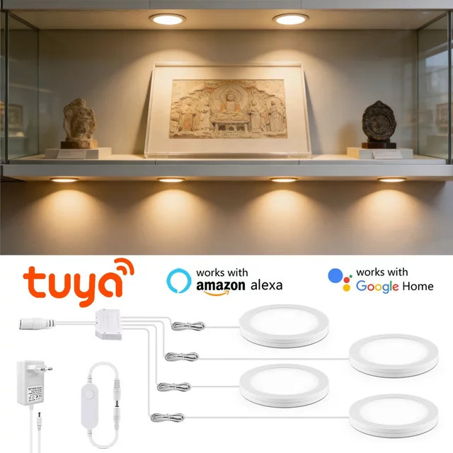 Lcamaw LED Unterbauleuchte mit Tuya WLAN-App-Steuerung, dimmbar, weiß, 12V - Bild 1