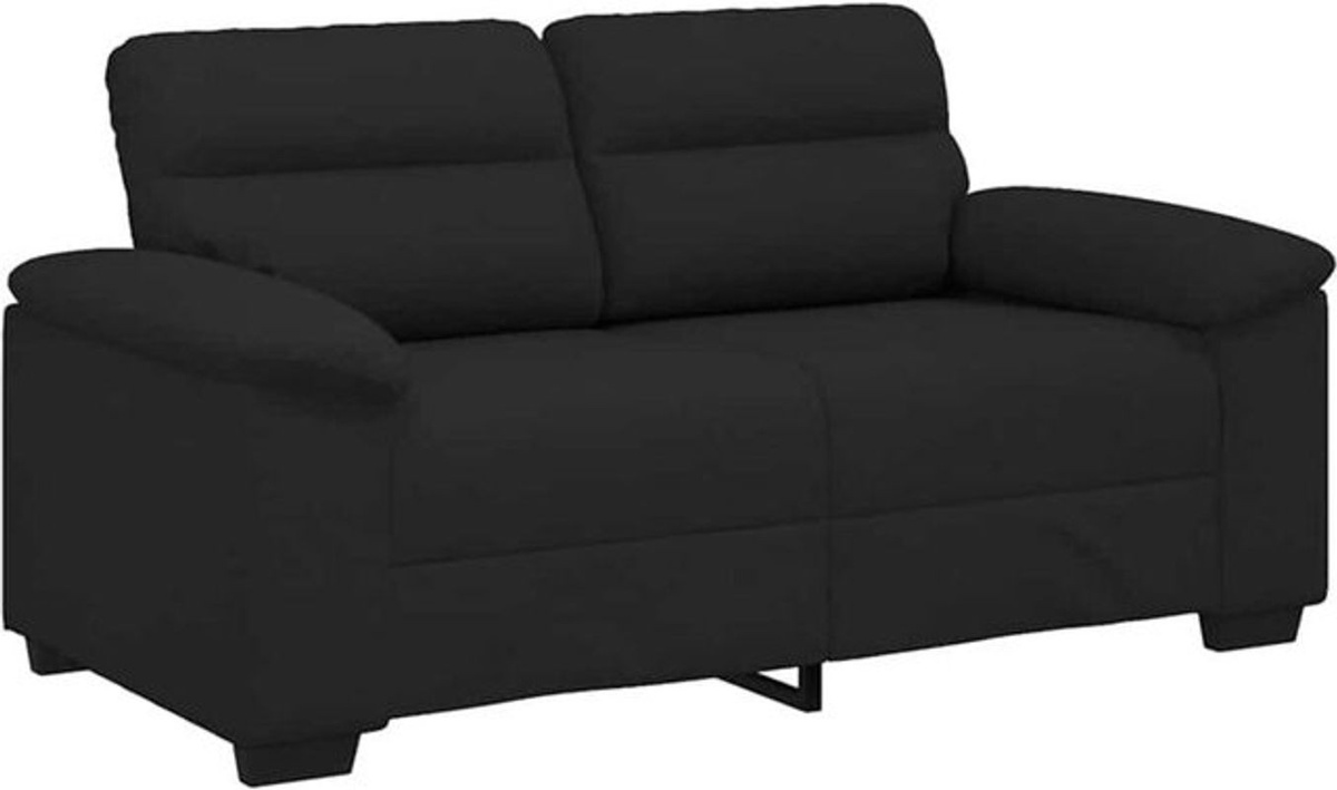 vidaxl 2-Sitzer-Sofa in Schwarz aus Stoff und Metall im modernen Design, Breite: 120 cm - Bild 1