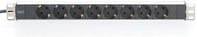 DIGITUS 19 Zoll Steckdosenleiste DN-95401 mit Aluminiumprofil, 8-fach, 1HE, Schwarz/Silber - Bild 2
