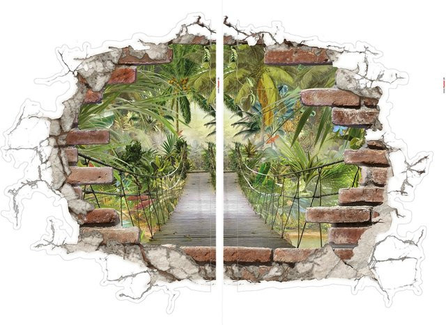 Komar Wandsticker Into the Maze, Mehrfarbig, Breite: 70 cm, Höhe: 50 cm - Bild 1