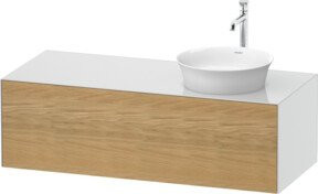 Duravit Waschtischunterschrank White Tulip in White Hochglanz, Breite: 130 cm, Tiefe: 55 cm, Höhe: 40,8 cm - Bild 1