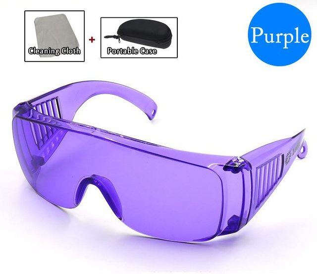 ELESESAFE Schlagfeste Schutzbrille mit PC-Linse in Violett für Labor und Wasserfestivals - Bild 1