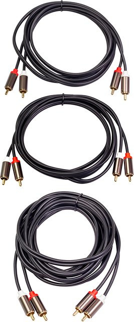ALLOYSEED RCA zu RCA Audiokabel für TV-Verstärker und Lautsprecher, Schwarz - Bild 1