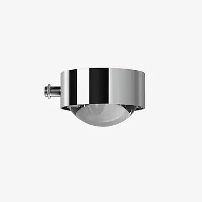 Top Light Puk Mini Mirror LED Spiegelleuchte für das Badezimmer in Chrom mit mattem Glas und klarer Linse