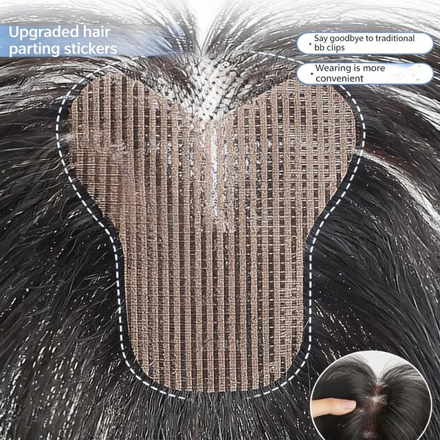 Anemone Echthaar-Topper mit Pony, grau, Damen - Bild 1