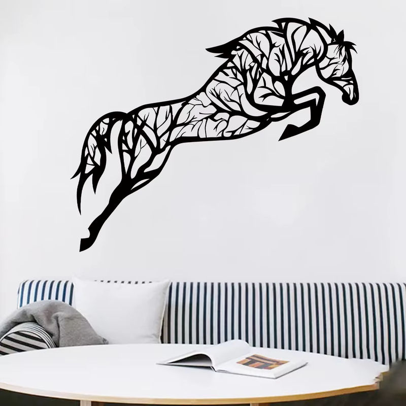 BRUP Wandaufkleber Pferde-Silhouette in Schwarz für modernes Wohnzimmer und Schlafzimmer - Bild 2