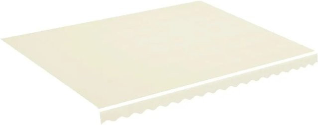 DELUKE Markisenbespannung Wasserabweisender Markisenstoff mit Volant in Creme für 450 x 350 cm Rahmen Markise - Bild 1