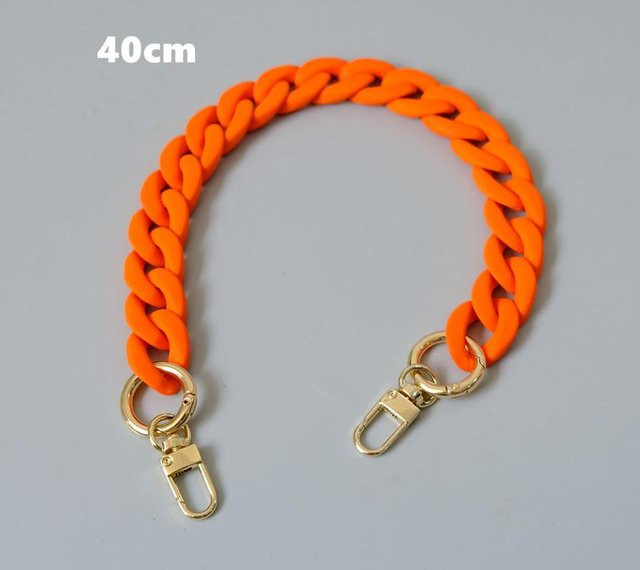 PurpleHeartBags Handtaschen-Kette, Harz, Matt, Gelb Grün Orange, 40cm, Damen - Bild 1