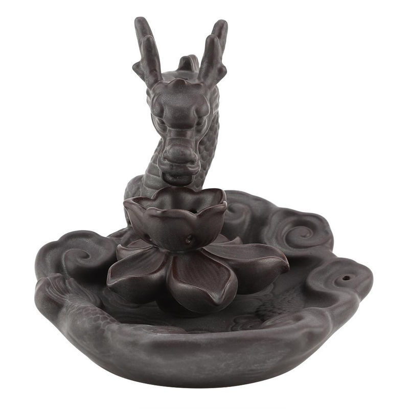 CosyHome Keramischer Rückfluss-Räucherer in Schwarz mit orientalischem Design - Bild 6