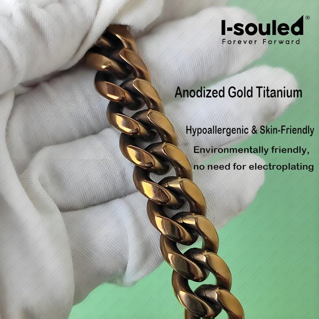 i-souled Uhrenarmband Titan, Gold, 14 mm, Unisex - Bild 1
