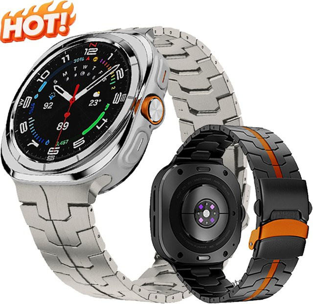 CHIICSMART Uhrenarmband Edelstahl, silver, Samsung Galaxy Watch Ultra 47mm - Bild 1
