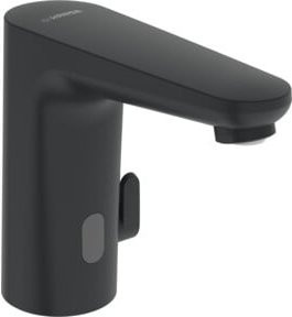 Hansa Hansaelectra Infrarot-Waschtisch-Armatur mit Sensor, Matt Schwarz, mit Safety Stop und schwenkbarem Auslauf - Bild 1