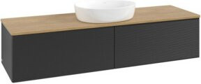 V&B Waschtischunterschrank Antao mit Frontstruktur in Eiche Honig, B/T: 160 x 50 cm - Bild 1