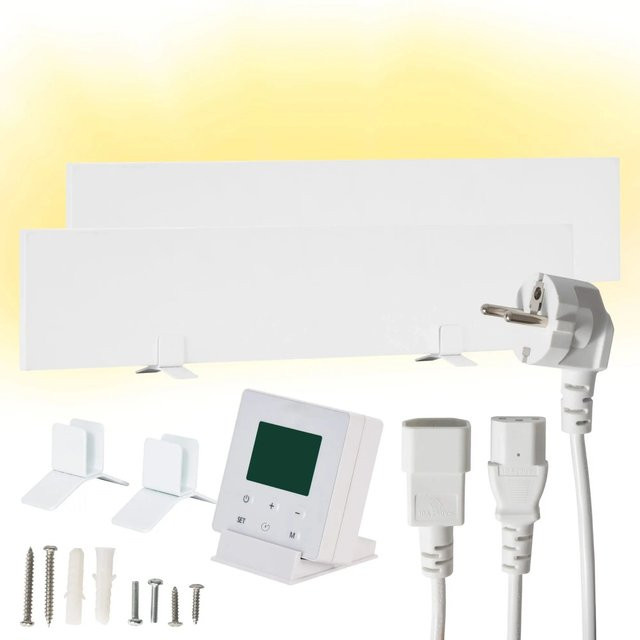 Dalsys Anti-Schimmel-Infrarotheizung mit Smart Timer und App-Steuerung, 60W, Weiß, B: 60 cm, H: 60 cm, T: 1,3 cm - Bild 1
