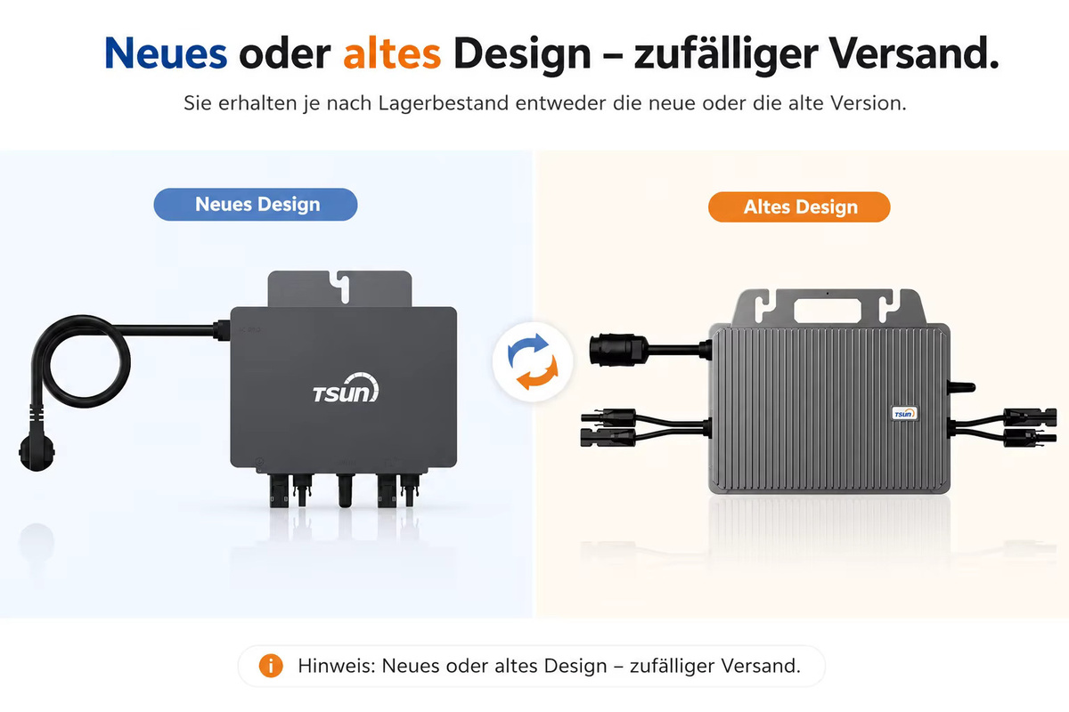 TSUN Mikro-Wechselrichter TSOL-MS800(MX800Lite) 800W für Balkonkraftwerke mit 2 MPPT, IP67 wetterfest, Bluetooth und WiFi, inklusive 5m Anschlusskabel - Bild 2