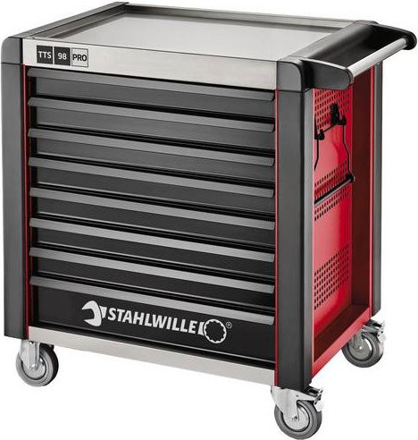Stahlwille Werkstattwagen 98/8 PRO mit 8 Schubladen, rot und schwarz, B/T/H: 65,1 x 100,1 x 102,0 cm - Bild 1