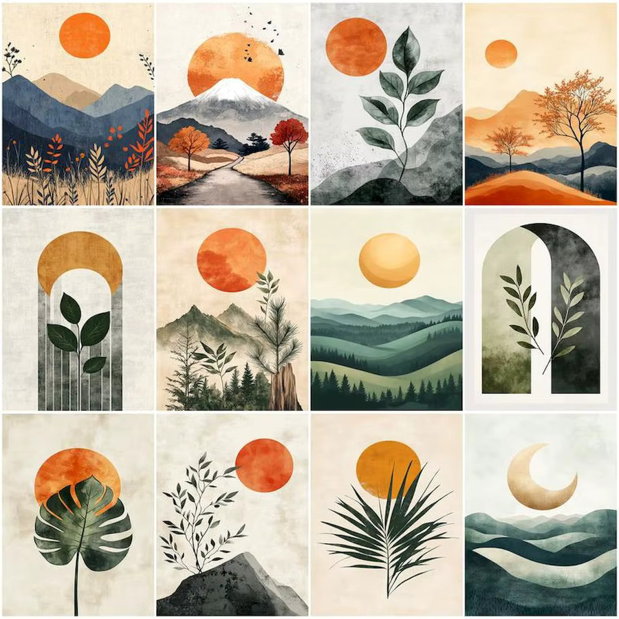 RUOPOTY Diy Ölgemälde nach Zahlen, Landschaft, Kunstbedarf, für Erwachsene - Bild 1