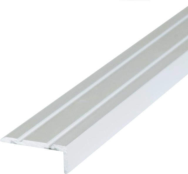 Dalsys Treppenkantenprofil aus Aluminium selbstklebend Silber B: 25 mm, H: 20 mm, L: 200 cm - Bild 1