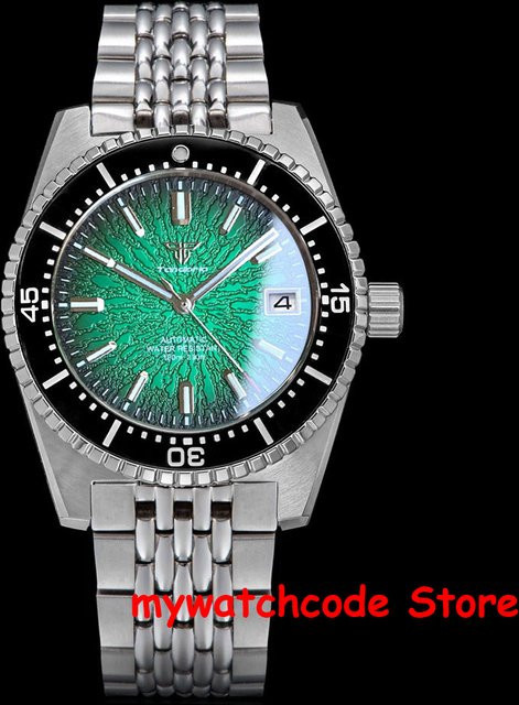 Tandorio Armbanduhr Automatik, Edelstahl, 40 mm, Grün, Herren - Bild 1