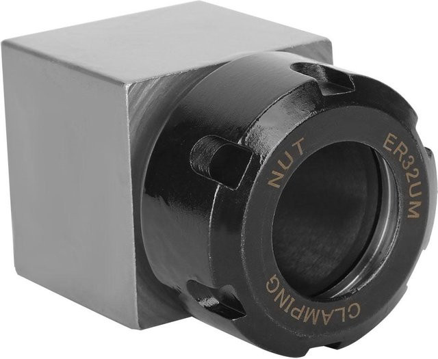 Painter ER 32 Quadratischer Spannzangenfutterblockhalter für CNC-Drehmaschinen und Graviermaschinen aus Stahl in Silber und Schwarz - Bild 1
