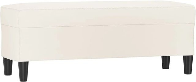 vidaXL Sitzbank aus Kunstleder in Creme, B/T/H: 100 x 35 x 41 cm - Bild 1