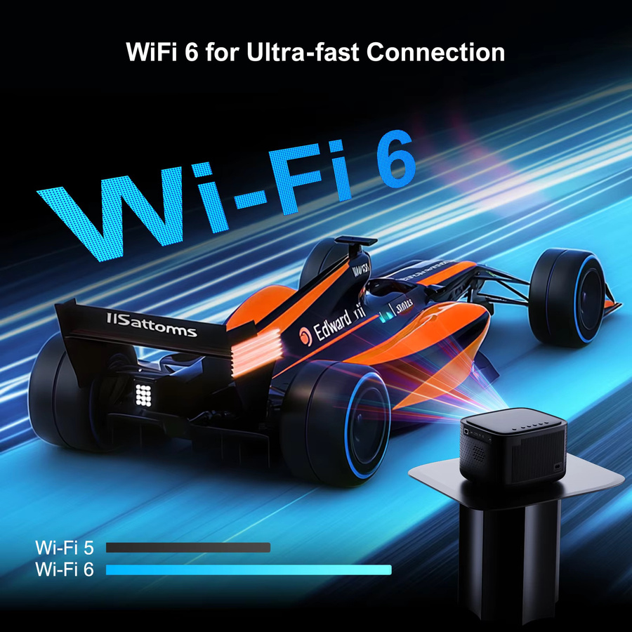 ULTIMEA Apollo P50 Projektor in Schwarz mit Native 1080P Full HD, 700 ANSI Lumen, Netflix-Zertifizierung, Dolby Audio und Autofokus - Bild 5
