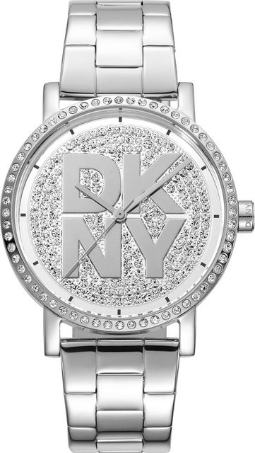 DKNY Damenuhr Soho Logo, Edelstahl, Silber, Quarz, 36 mm, 5 ATM - Bild 1