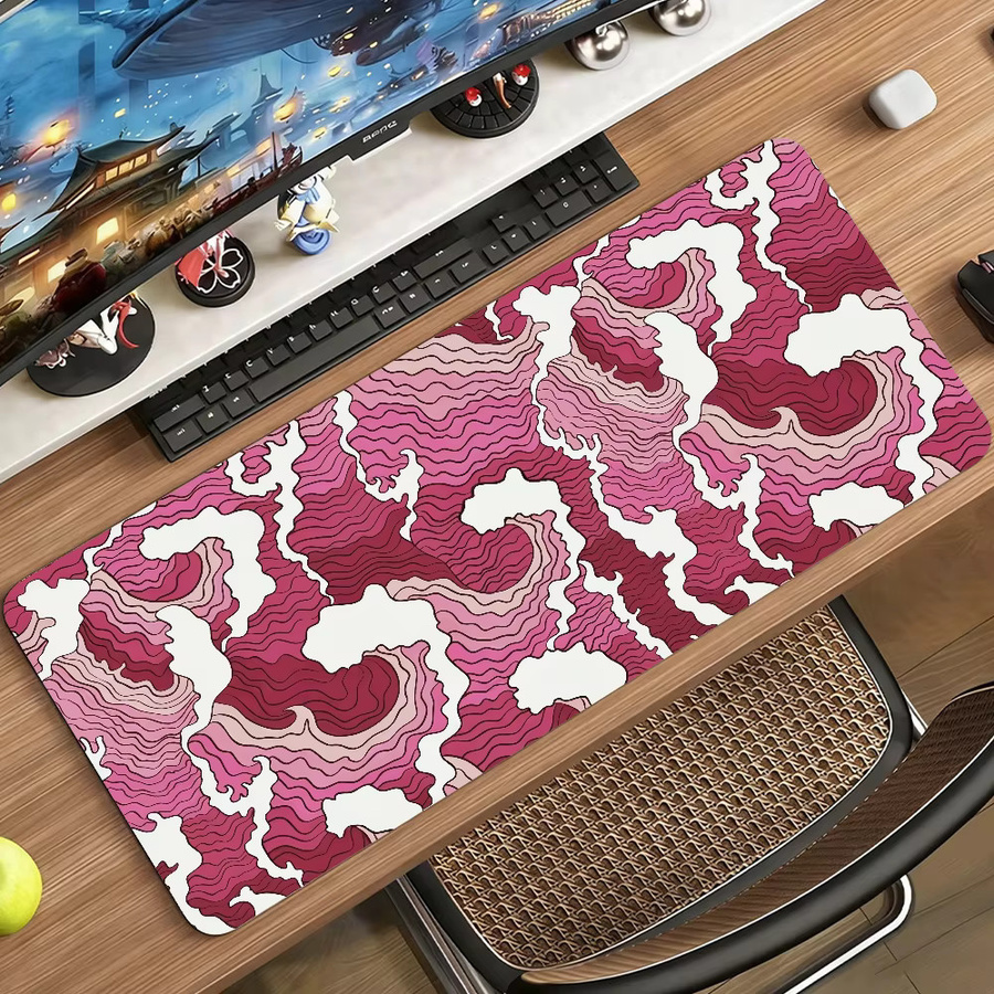 Art Waves Mauspad im japanischen Stil, rutschfeste Gamer-Schreibtischunterlage für Laptop und Büro, groß - Bild 5