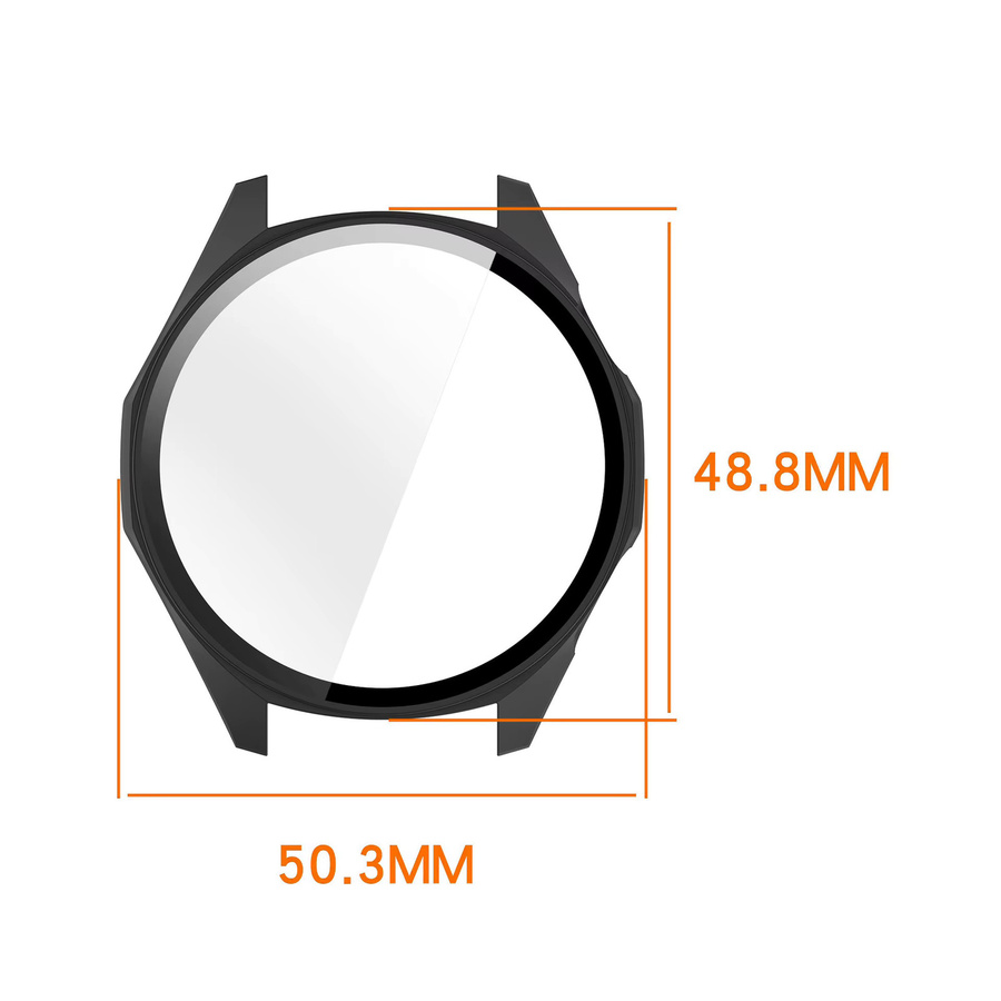 PC-Displayschutzfolie aus gehärtetem Glas für Huawei Watch GT6 46 mm in Schwarz - Bild 2