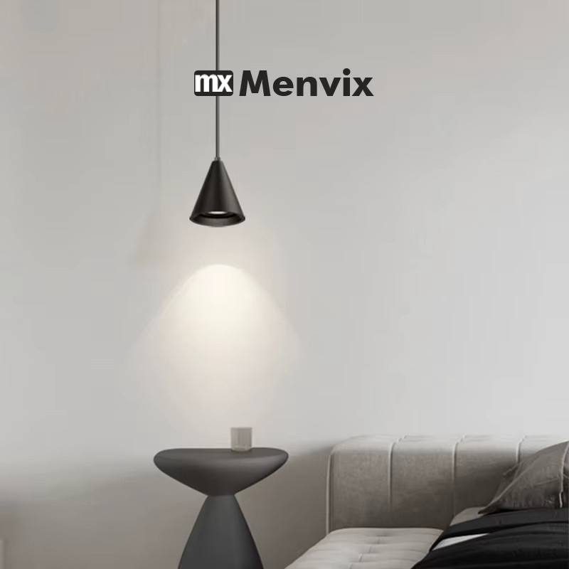 Moderne LED Pendelleuchte Menvix in Schwarz oder Weiß aus Metall für Küche, Schlafzimmer und Esszimmer - Bild 2