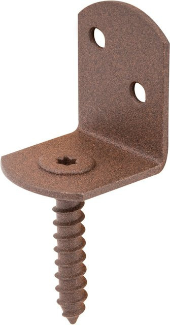 GAH Alberts Duravis Flechtzaunhalter L-Form in Rostbraun, verzinkter Stahl, B/T/H: 83 x 30 x 38 mm - Bild 1