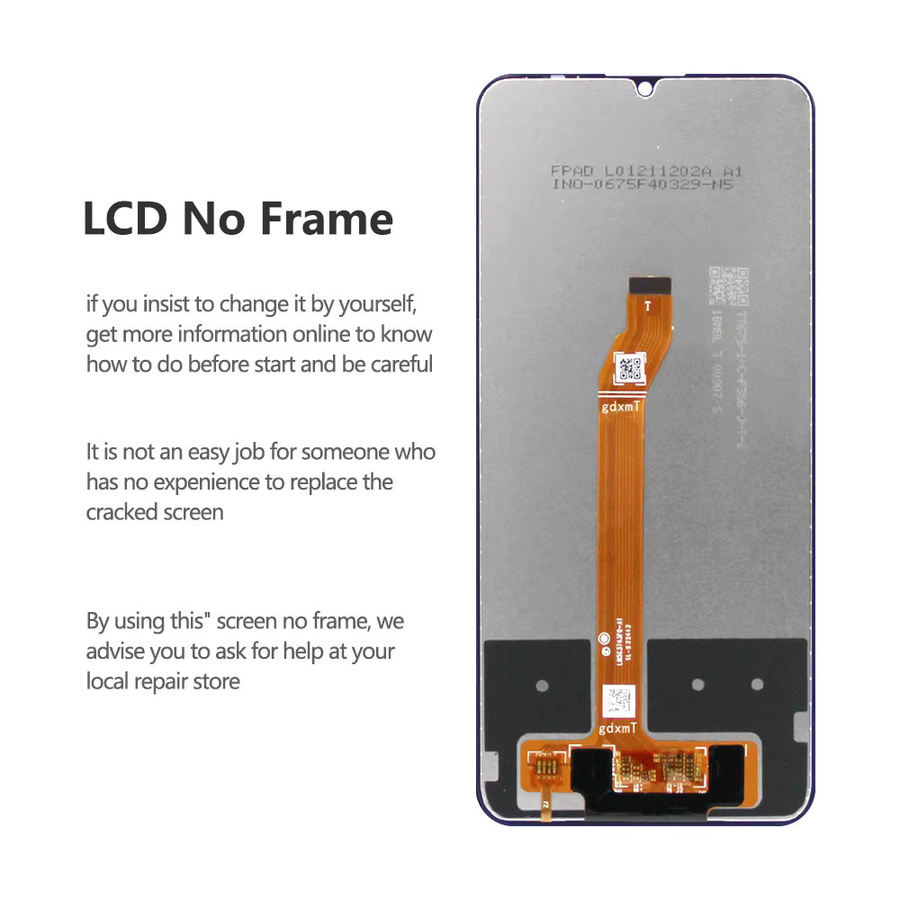 Premium LCD Display Touchscreen Digitizer Panel mit Rahmen für Honor X7 in Schwarz (CMA-LX1 CMA-LX2 CMA-LX3) - Bild 2