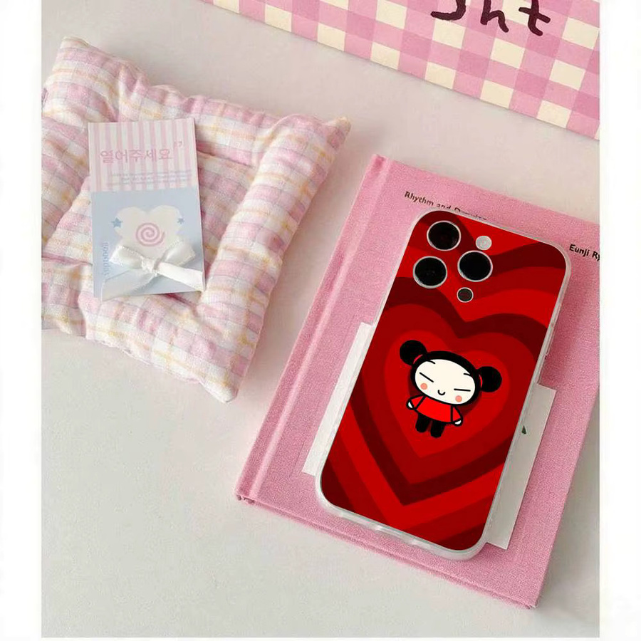Transparente Handyhülle mit Pucca und Garu Motiv für iPhone Modelle - Bild 6