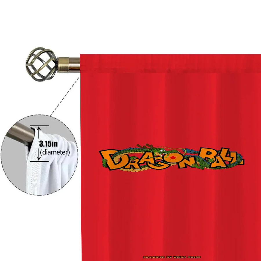 Dragonball Verdunklungsvorhänge für Wohnzimmer und Schlafzimmer, 2er-Set, Breite: 50 cm, Höhe: 70 cm - Bild 2