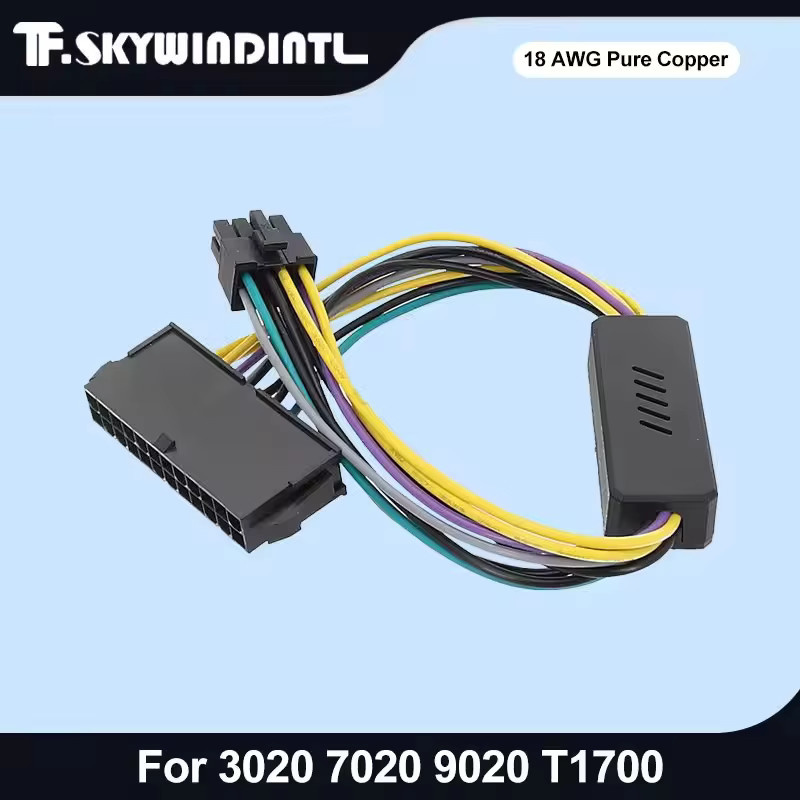 Dell 8-Pin ATX Stromkabel 24P auf 8P Kupfer Netzkabel für Optiplex 3020 7020 9020 T1700 H61 H81 Q77, Länge: 30 cm - Bild 3
