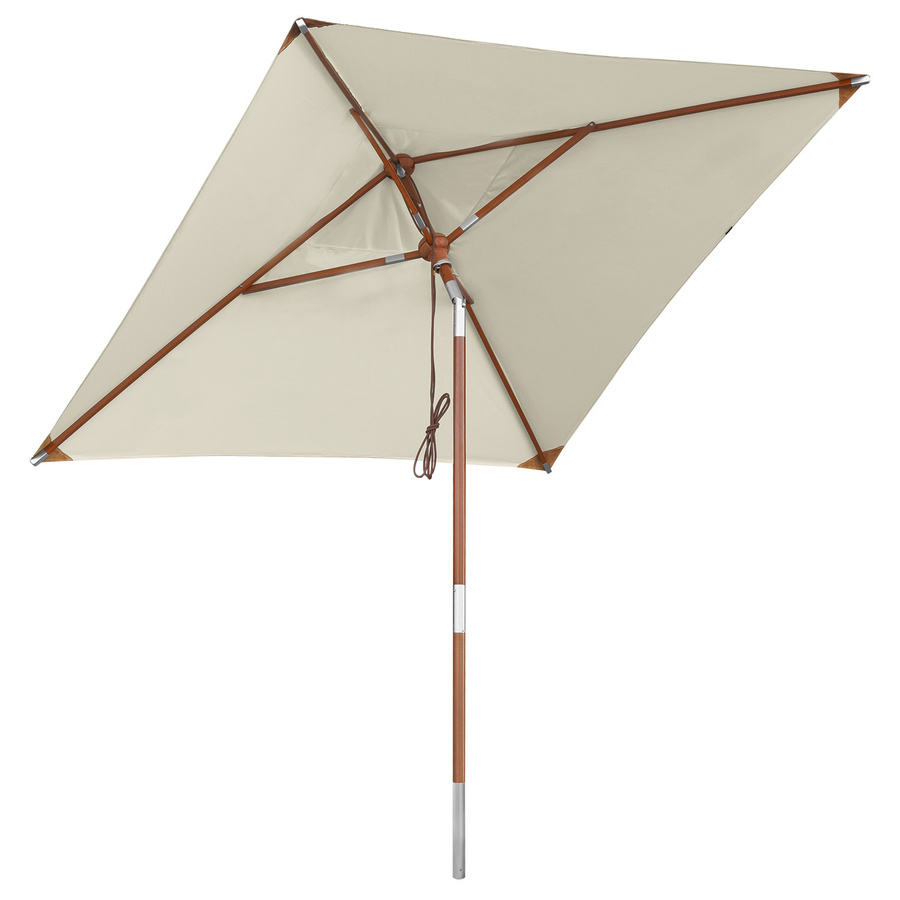 anndora Sonnenschirm quadratisch Natural Beige mit Winddach und UV-Schutz UPF 50, B x B: 200 x 200 cm - Bild 1