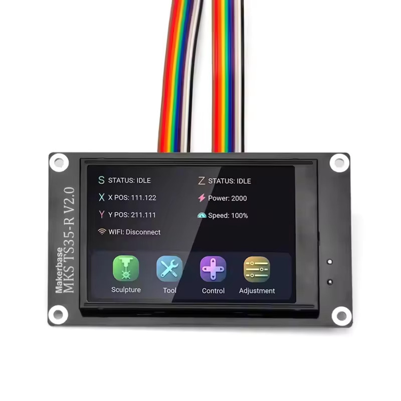 Makerbase MKS TS35-R V2.0 3,5 Zoll Smart Touch LCD-Display in Schwarz, kompatibel mit MKS DLC32 Offline Control Desktop-Lasergravierer - Bild 3