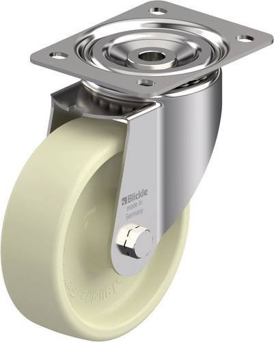 Blickle LIX-POH 150G Hitzebeständige Edelstahl-Lenkrolle in Silber mit 150 mm Rad-Durchmesser und 350 kg Tragfähigkeit - Bild 1