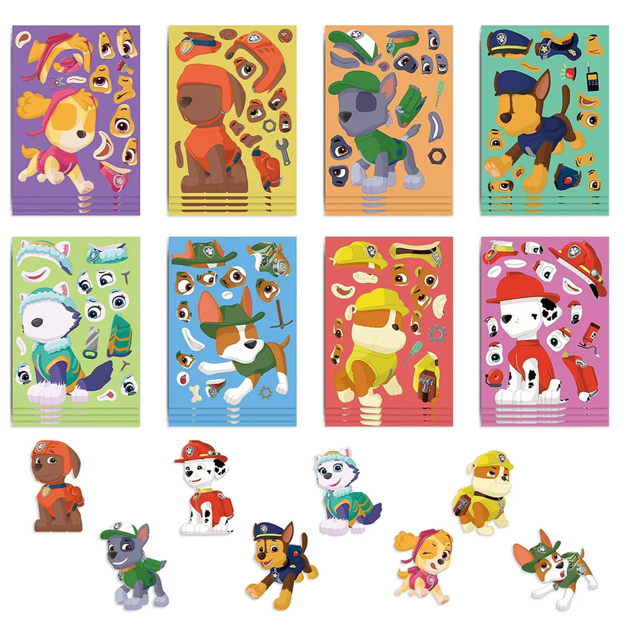 Paw Patrol Make a Face Puzzle, Aufkleber-Spiel, 16-teiliges Set - Bild 2