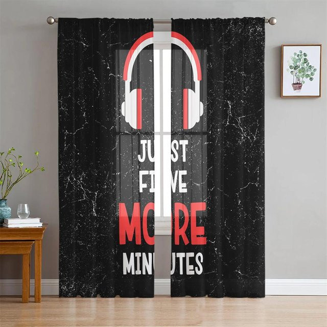 Voile Vorhang aus Tüll in Weiß, 2er-Set transparente Gardinen für Schlafzimmer und Wohnzimmer, Breite: 65 cm, Höhe: 60 cm - Bild 1