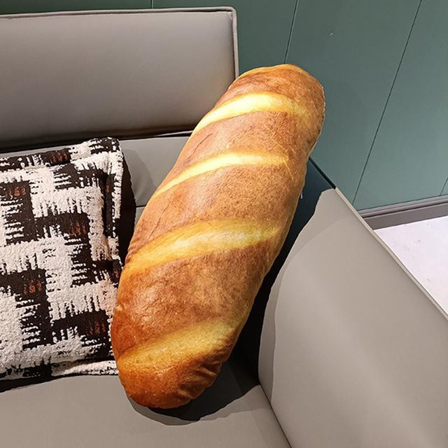 Yiran toy Plüschbrot Langes Kissen, Plüschtier, Bunt / Mehrfarbig, Braun - Bild 1
