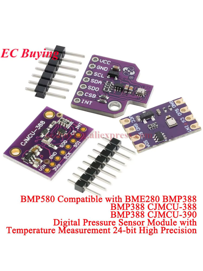 BMP388 CJMCU-388 Atmosphärendruck- und Temperatursensor Modul mit I2C und SPI Schnittstellen in Lila von EC Buying - Bild 1