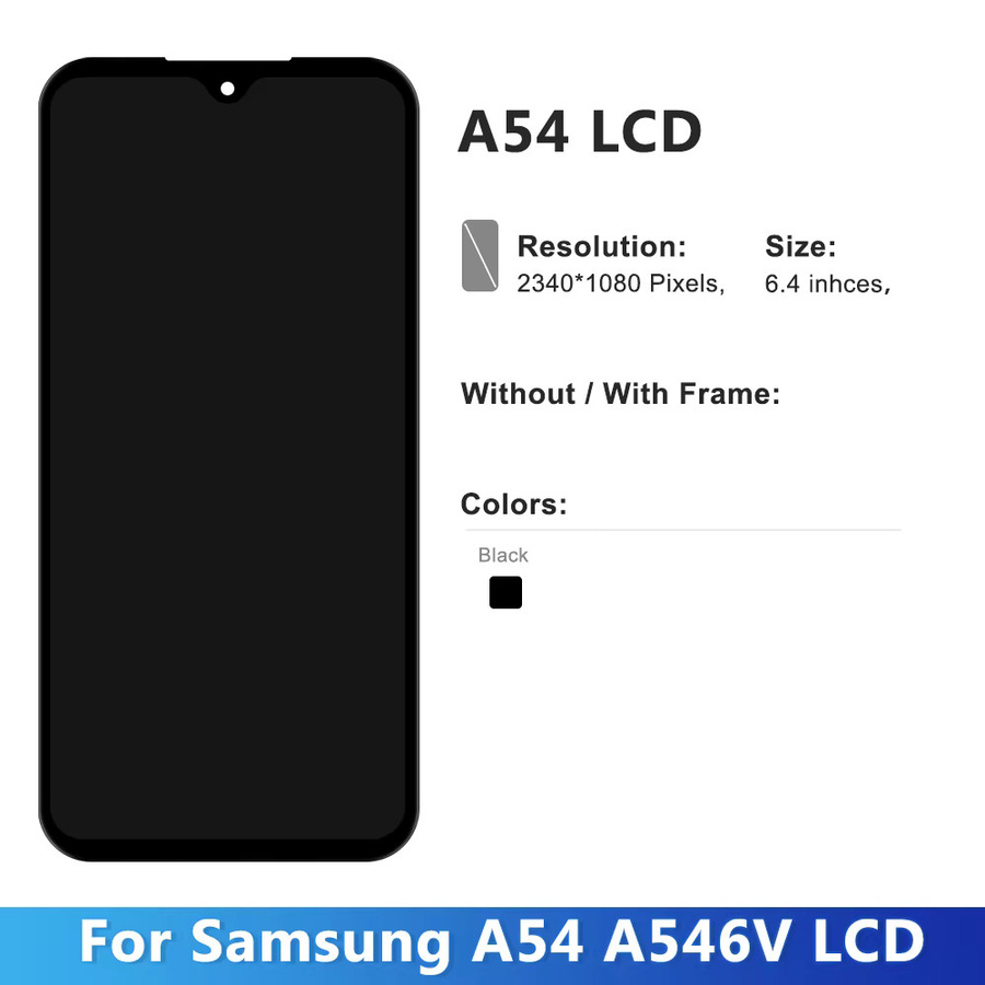 Samsung A54 5G LCD Display mit Touch Screen und Rahmen in Schwarz für A546B A546E A546U - Bild 3