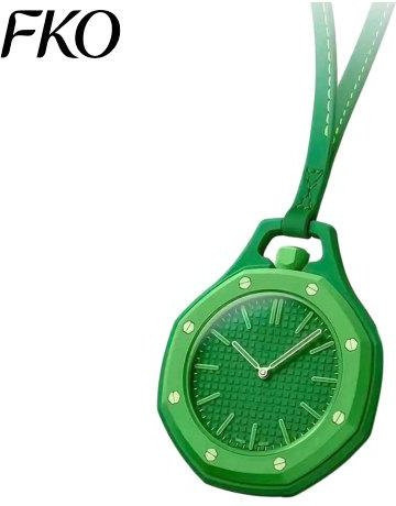 fankeao Taschenuhr, Analog, Eckig, Grün, Bunt, Unisex - Bild 1