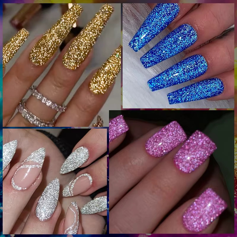 MSRUIOO Glitzer-Gel-Nagellack, 8 ml, Schimmernd - Bild 4